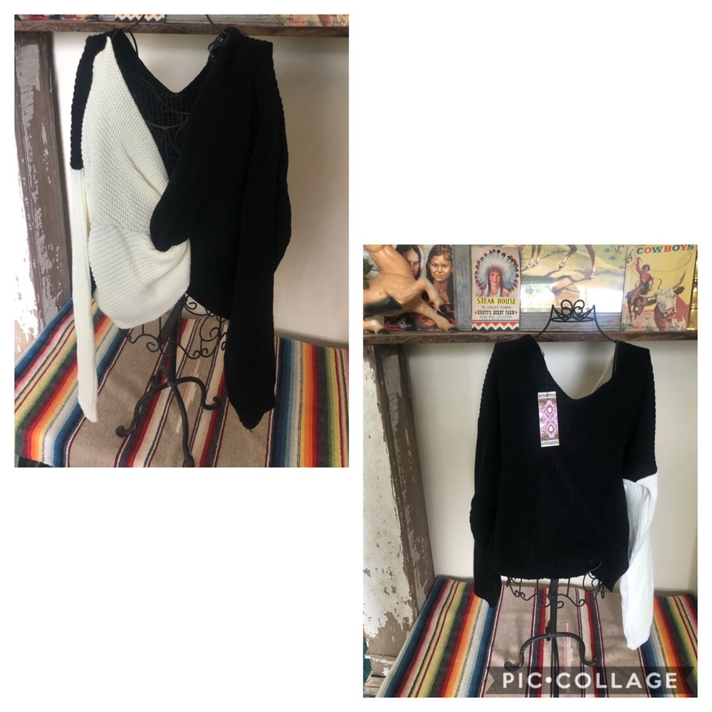 Two tone sweater